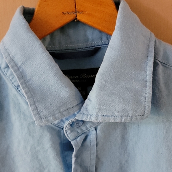 Linea Rossa Signature Button Down Sz M 55/45 Linen - Picture 2 of 5